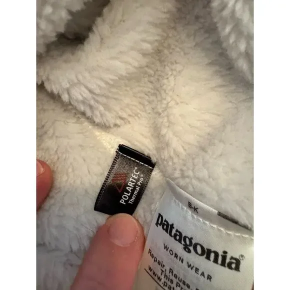 Patagonia Snap T Fleece Pullover Cream size small - Picture 10 of 11